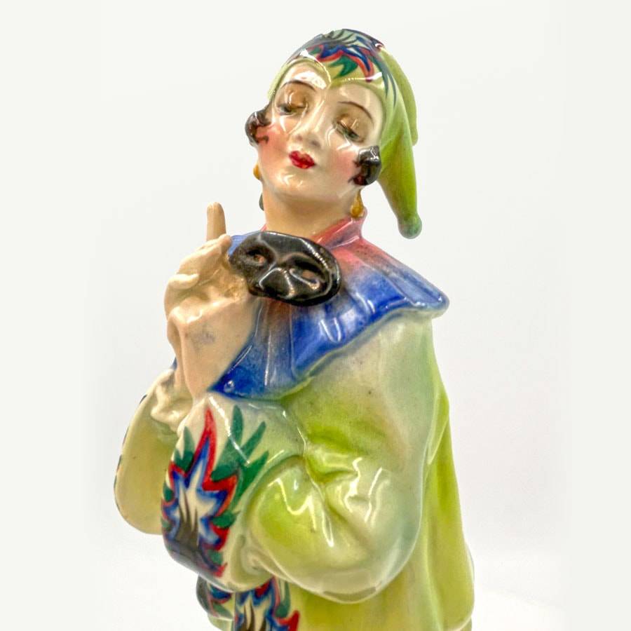 Goldscheider Art Deco Pierrette Figurine By Damon and Lorenzl C1925