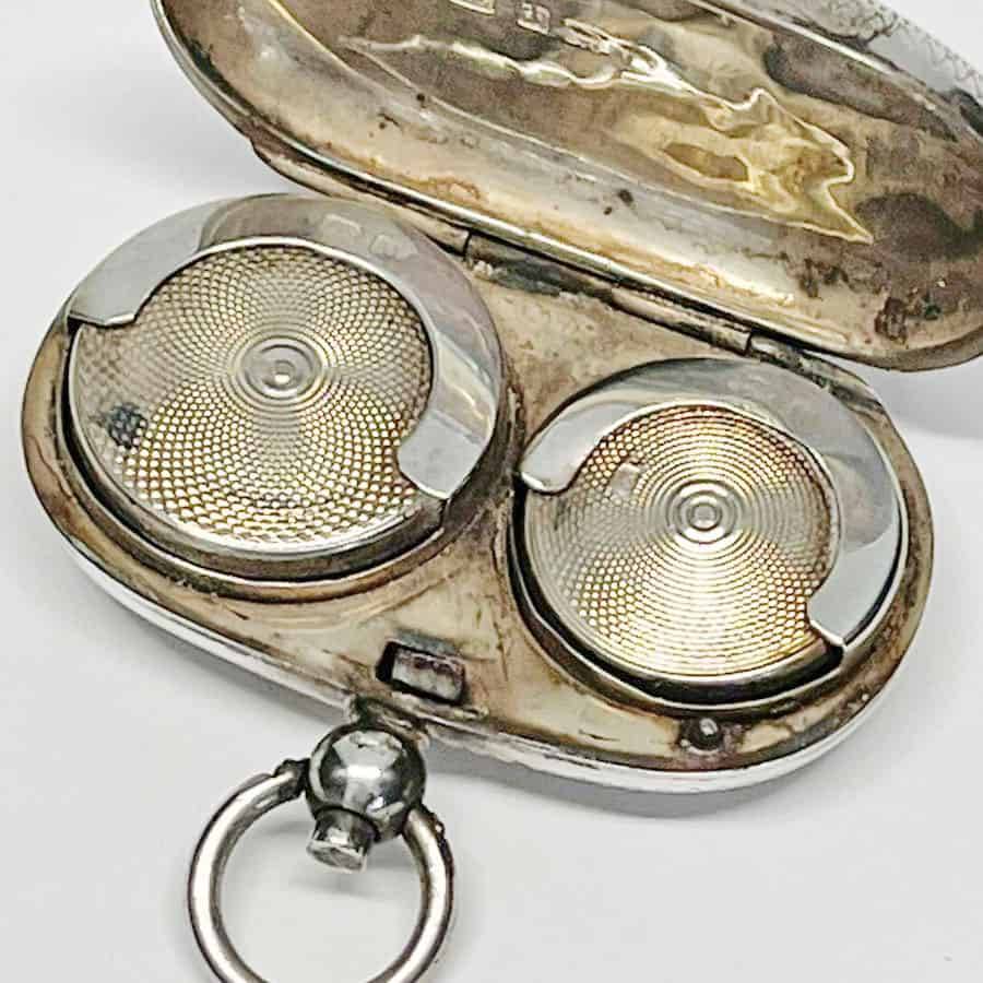 Hallmarked Double Silver Sovereign Case 1902