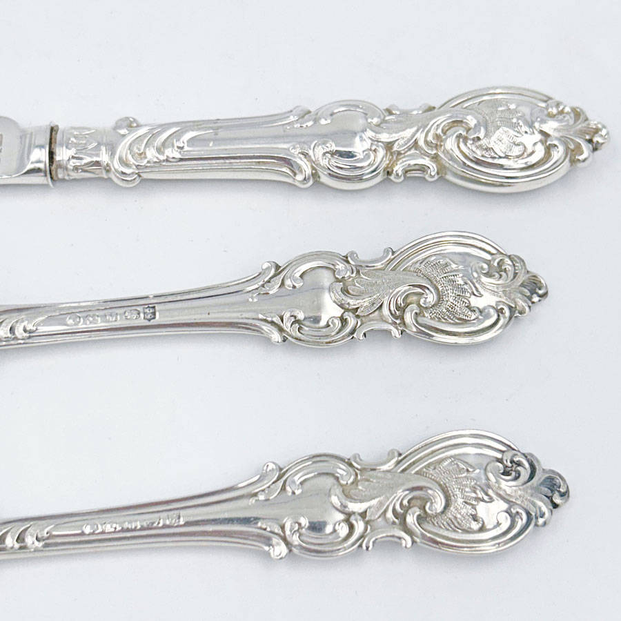 Hallmarked Silver Christening Boxed Set Martin Hall Sheffield 1879