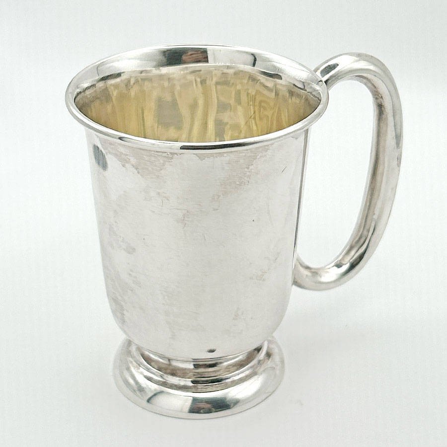 Hallmarked Silver Christening Mug Boxed Sheffield 1966