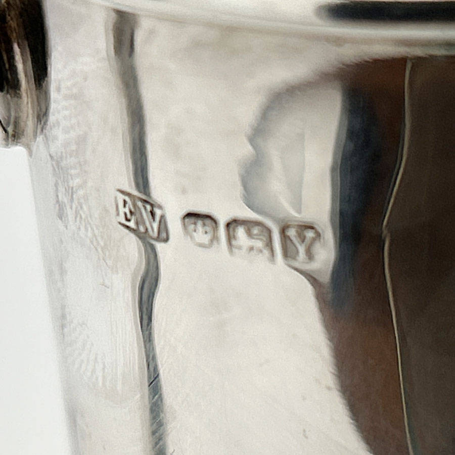 Hallmarked Silver Christening Mug Boxed Sheffield 1966