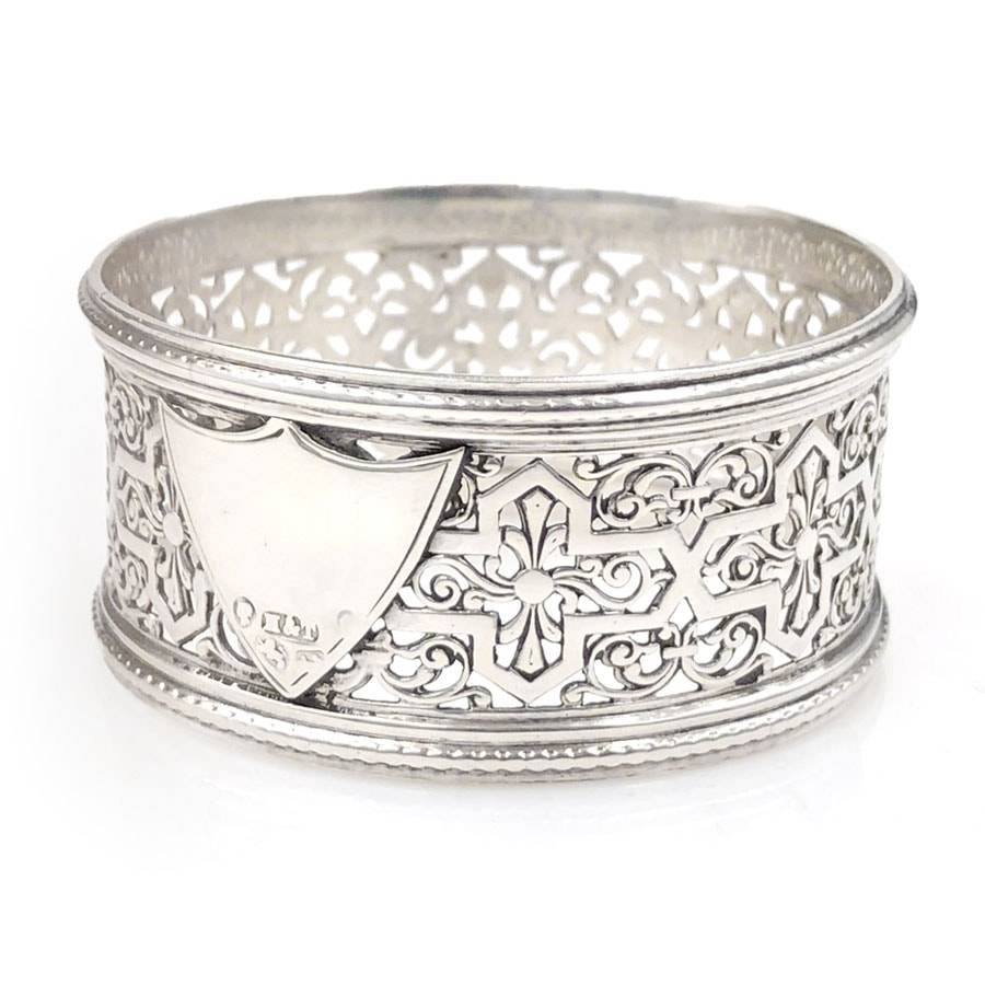 Hallmarked Silver Pierced Serviette Ring
