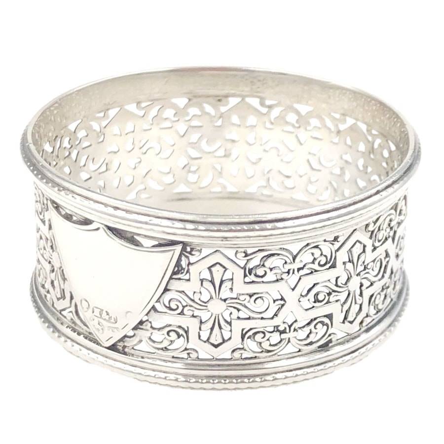 Hallmarked Silver Pierced Serviette Ring