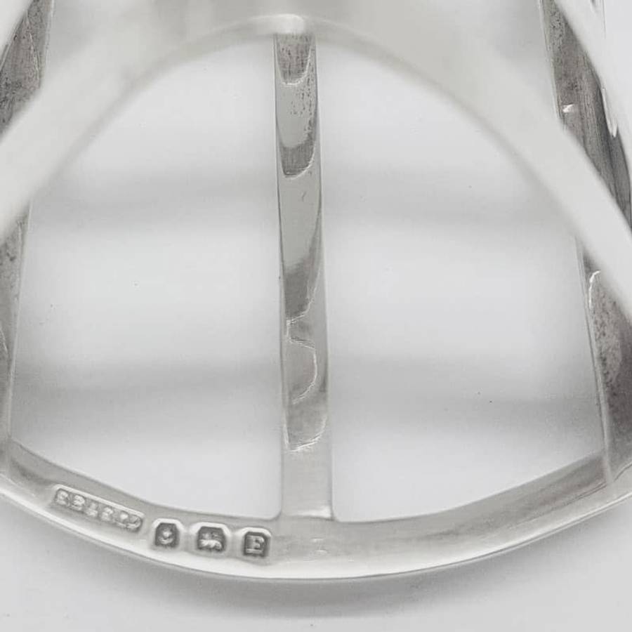 Hallmarked Silver Melba Toast Rack Birmingham 1962