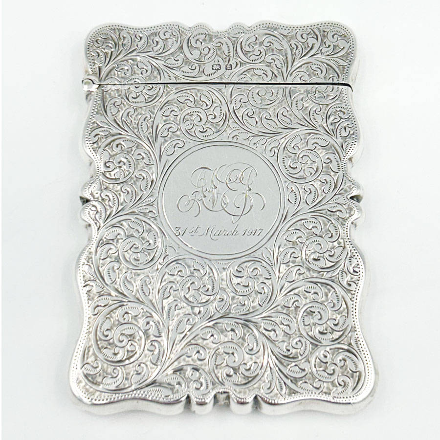 Hallmarked Silver Calling Card Case Birmingham 1907