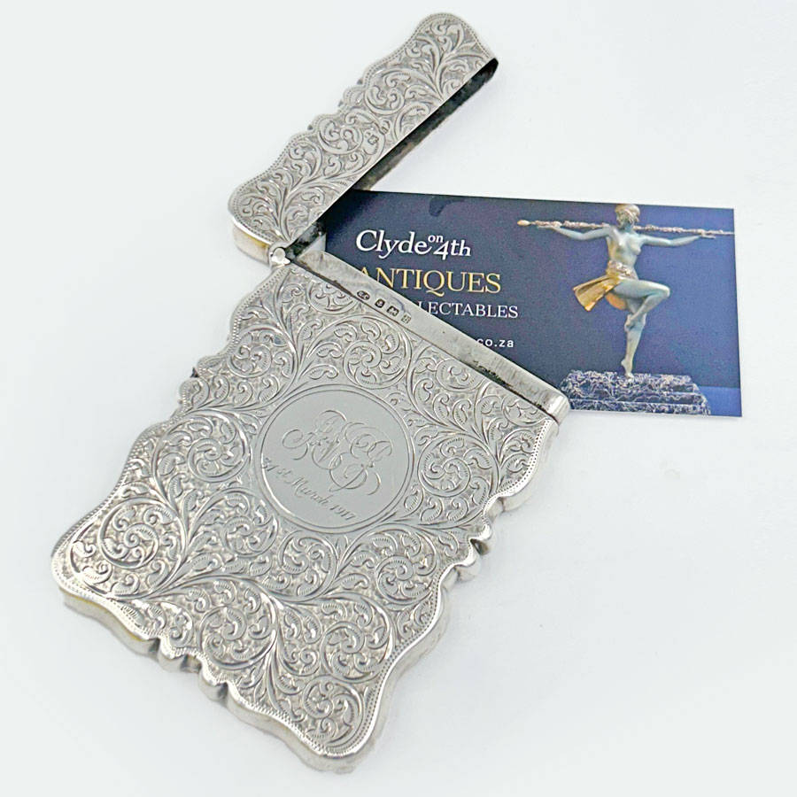 Hallmarked Silver Calling Card Case Birmingham 1907