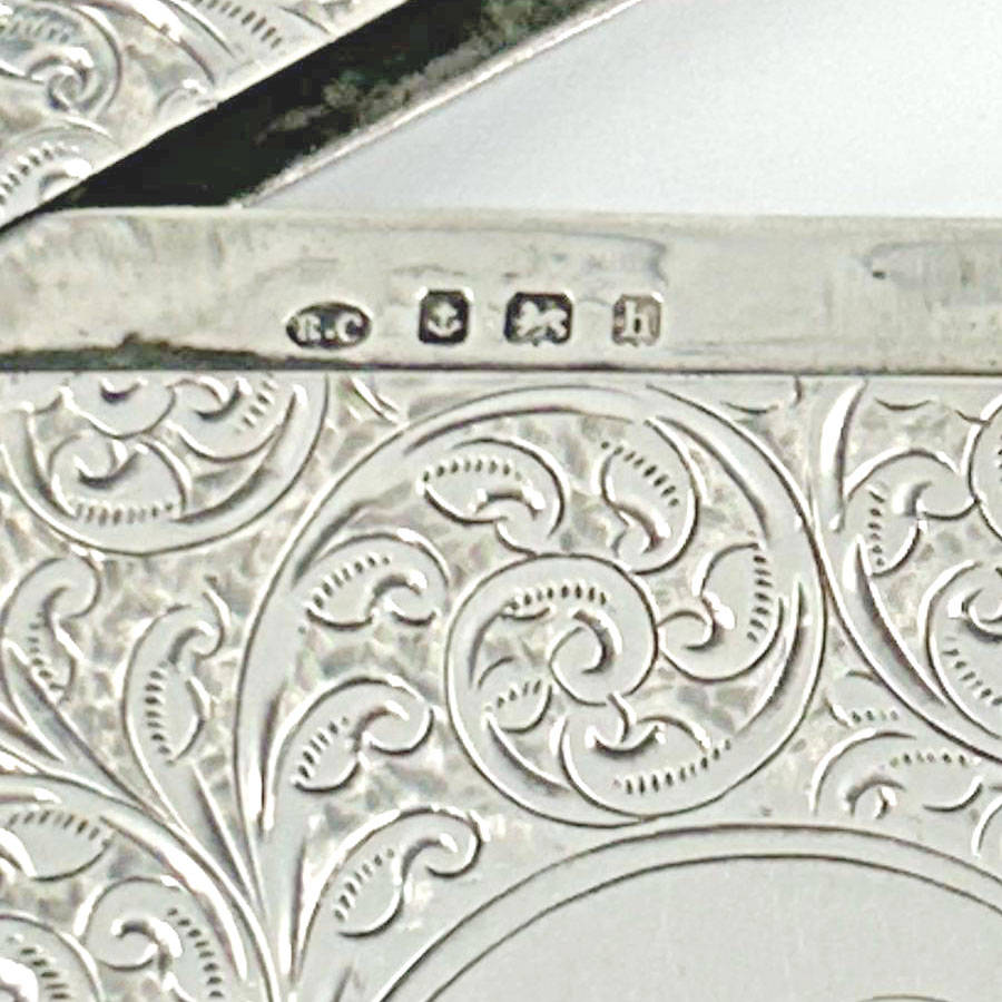 Hallmarked Silver Calling Card Case Birmingham 1907