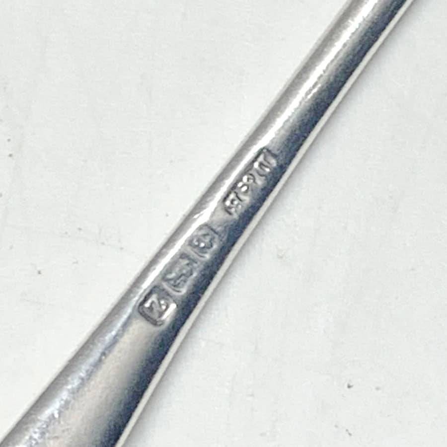 Hallmarked Silver Rat Tail Tea Spoon Set Birmingham 1924