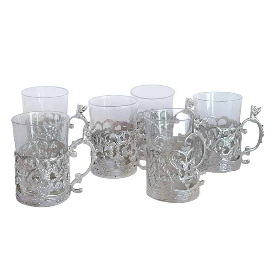 Hallmarked Silver Shot Glass Set Chester 1909