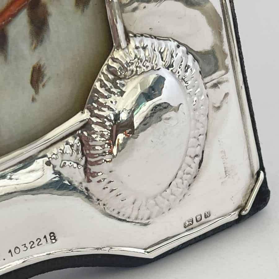 Hallmarked Silver Teddy Bear Picture Frame Sheffield 1987