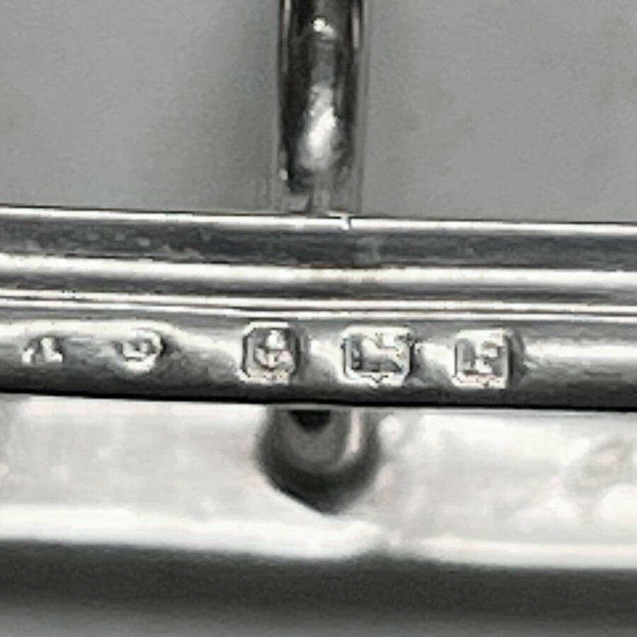 Hallmarked Silver Pair Melba Toast Racks Birm 1930