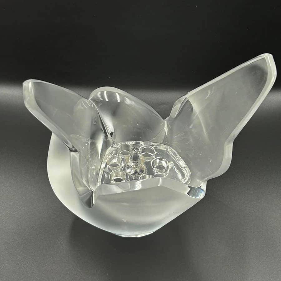 Lalique Opalencent Glass Entwinded Doves Sylvie Vase