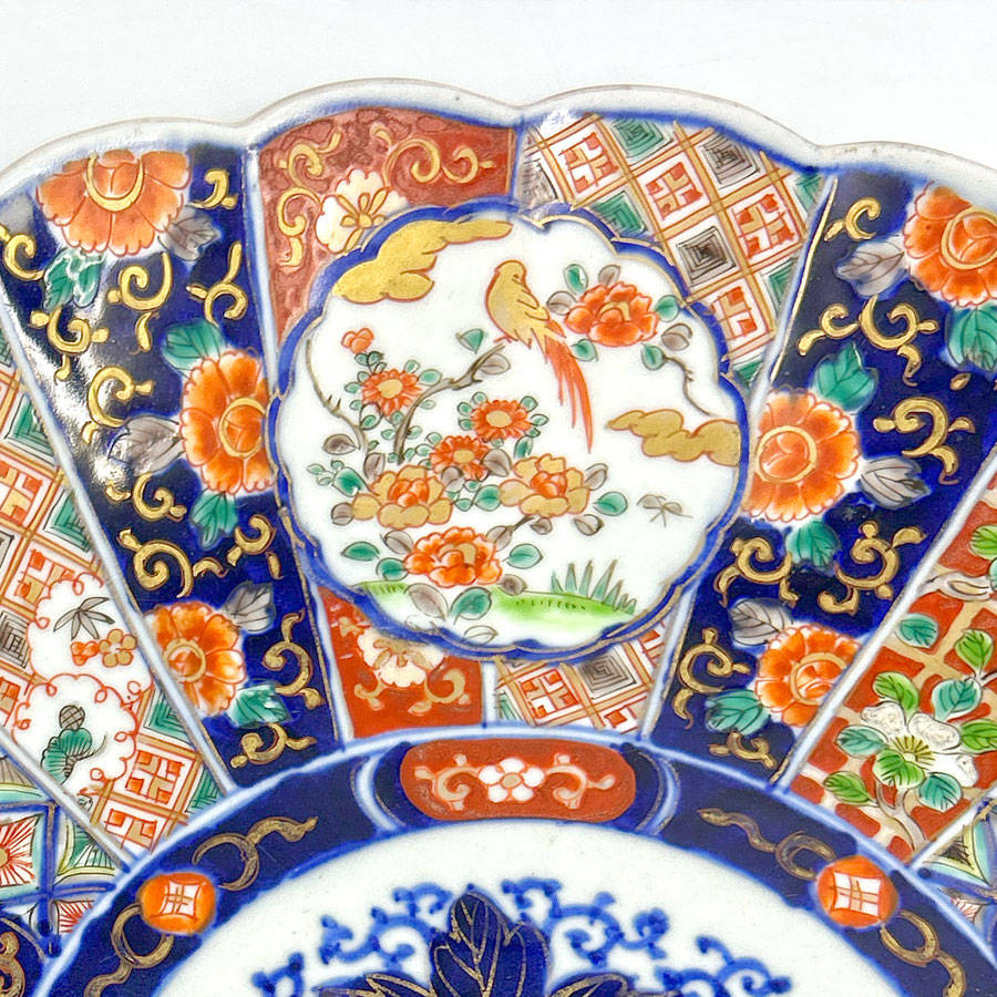 Large Imari Japanese Meiji Period Bird Of Paradise Wall Charger C1868