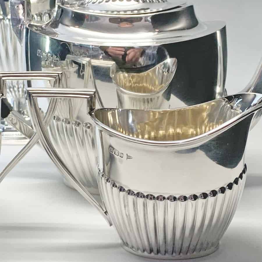 Late Victorian Hallmarked Silver Tea Service Sheffield 1898