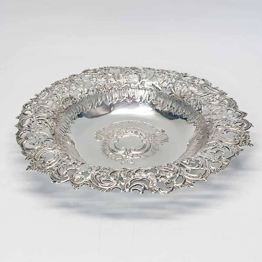 Late Victorian Silver Pierced Bowl Birmingham 1893