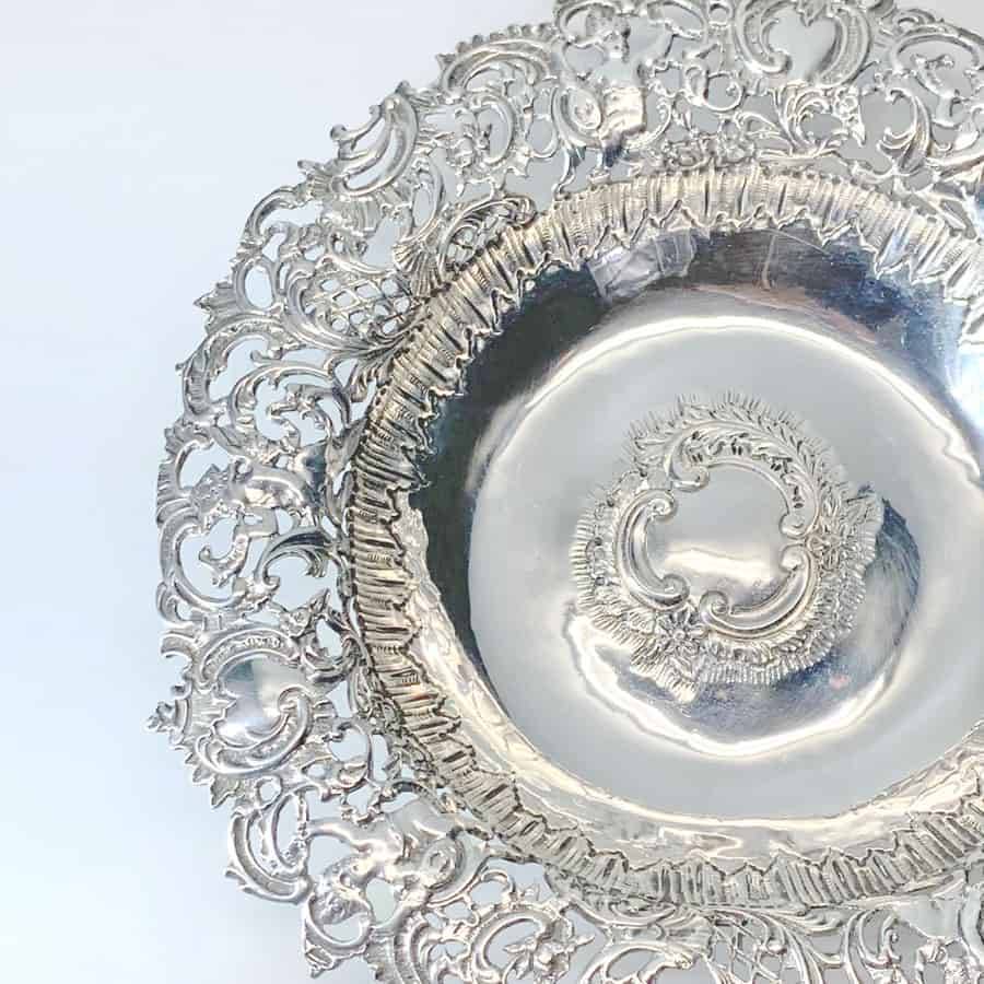Late Victorian Silver Pierced Bowl Birmingham 1893