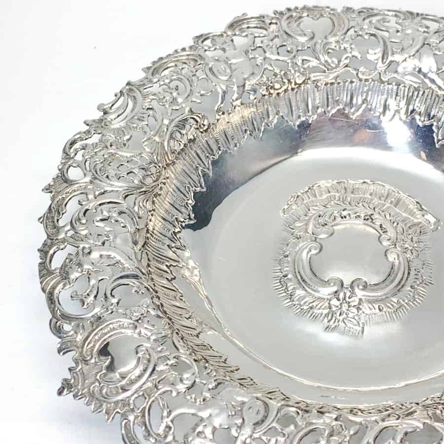 Late Victorian Silver Pierced Bowl Birmingham 1893