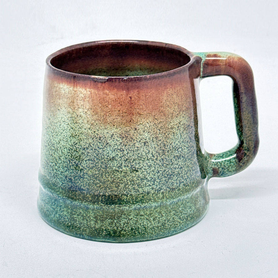 Linnware Beer Tankard Mottled Green Glaze