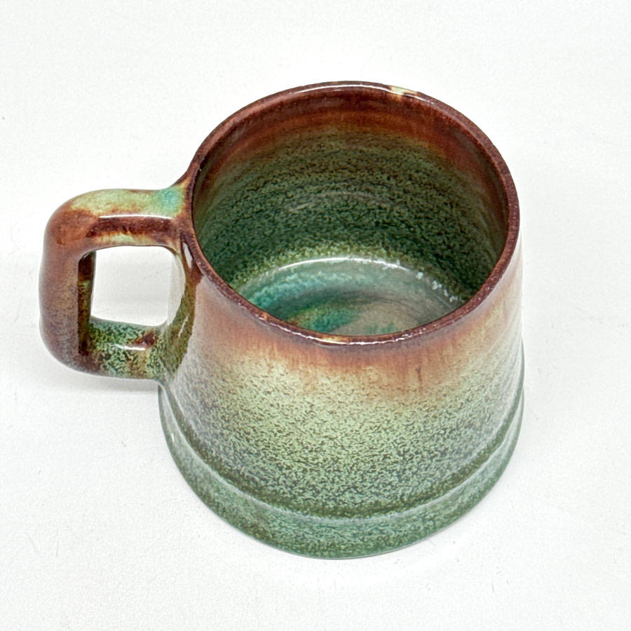 Linnware Beer Tankard Mottled Green Glaze