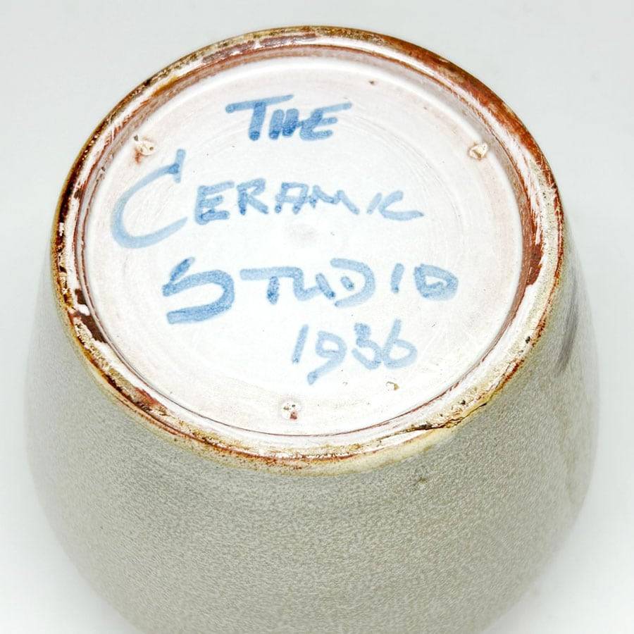 Linnware Ceramic Studio Pottery Vase 1936