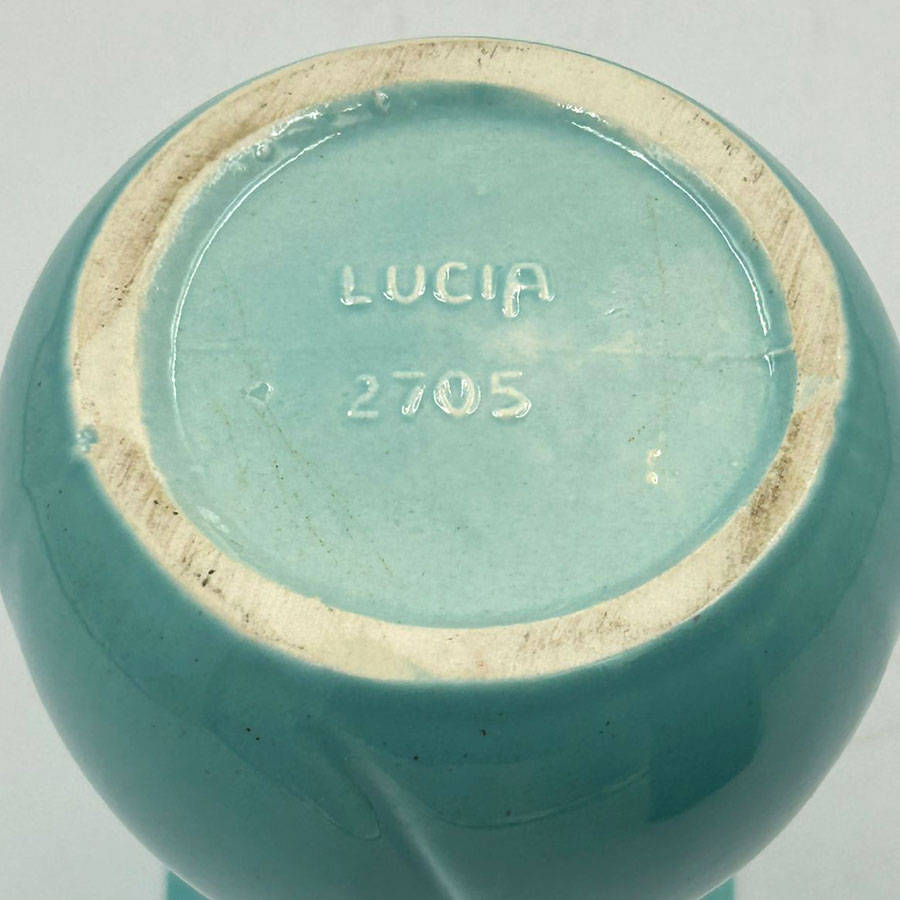 Lucia Ware Stylised Pottery Turquoise Vase By Boksburg East Pottery C1970