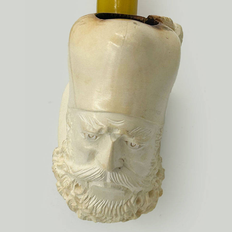 Meerschaum Pipe Sultan Head In Original Box