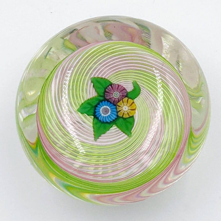 Perthshire Nosegay Floral Glass Paperweight 1977