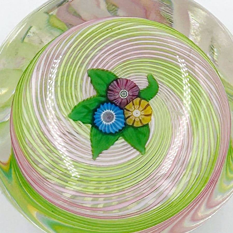 Perthshire Nosegay Floral Glass Paperweight 1977