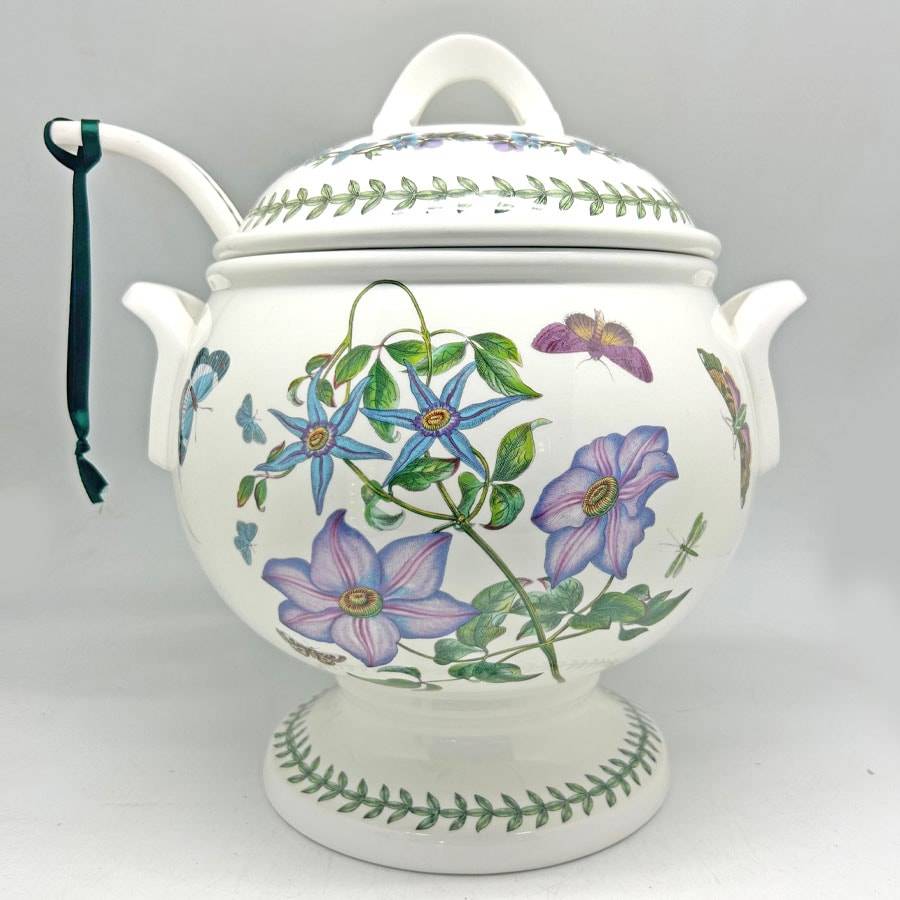 Portmeirion Botanic Garden Large Soup Toureen With Ladle Clematis