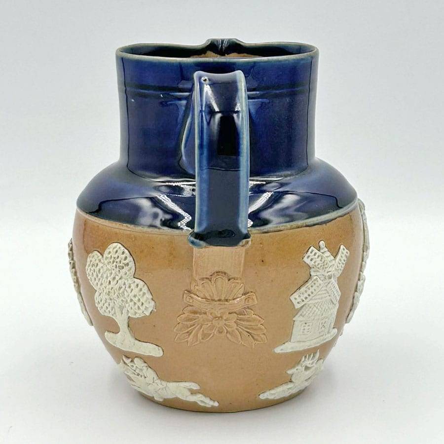 Rare Doulton Lambeth Ware Harvest Scene Jug 15cm