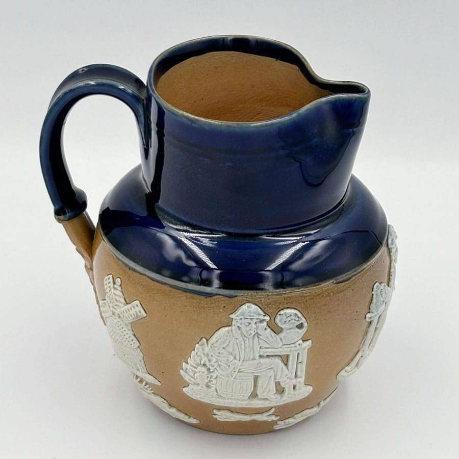 Rare Doulton Lambeth Ware Harvest Scene Jug 15cm