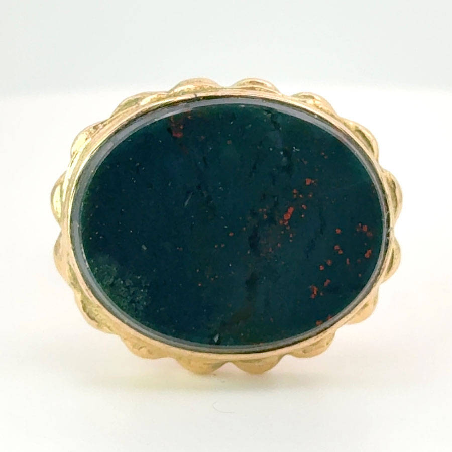 Rare Victorian 9ct Gold St Christopher Bloodstone Fob Seal