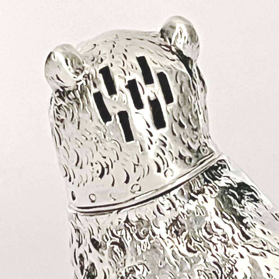 Rare Victorian Cast Silver Novelty Cat Pepperrette London 1877 Edward Stockwell