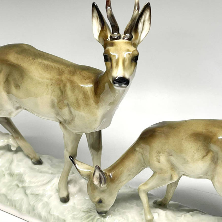 Rare Hutschenreuther Deer Group Tutter Germany