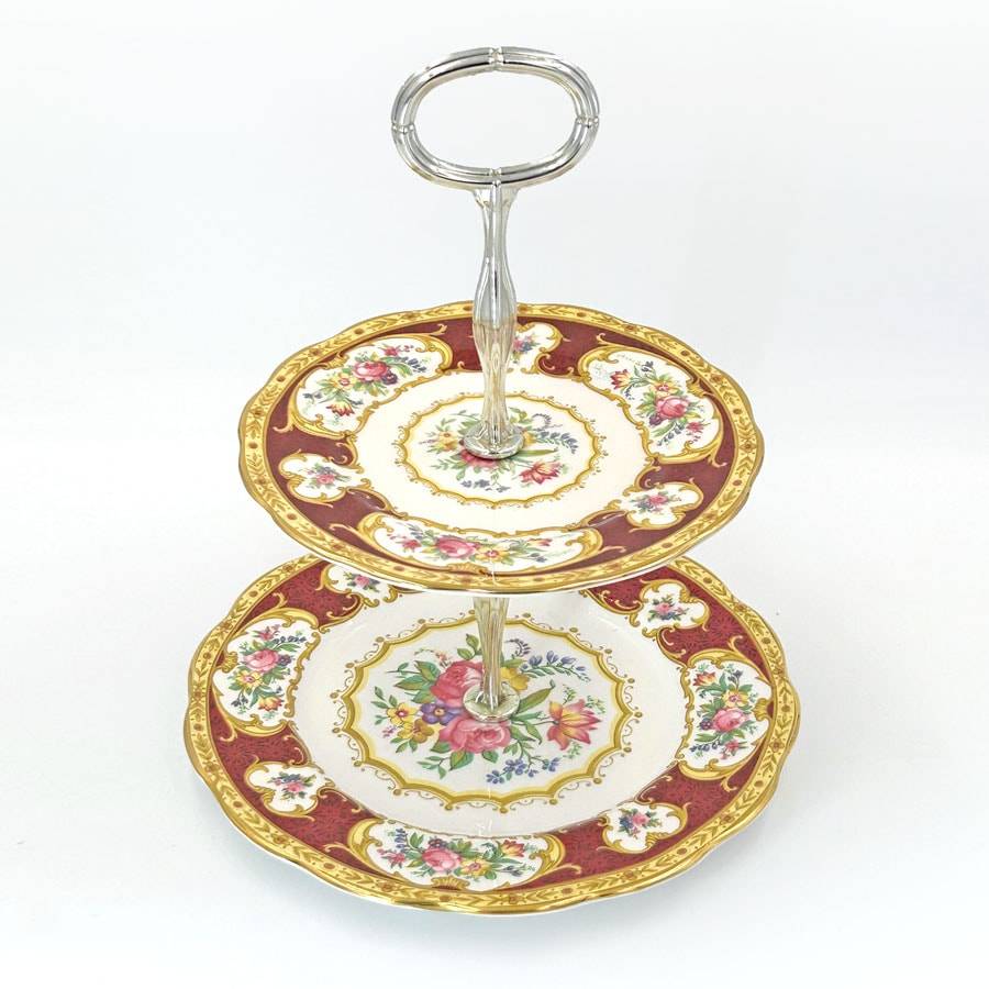 Royal Albert Lady Hamilton Two Tier High Tea Stand C1939