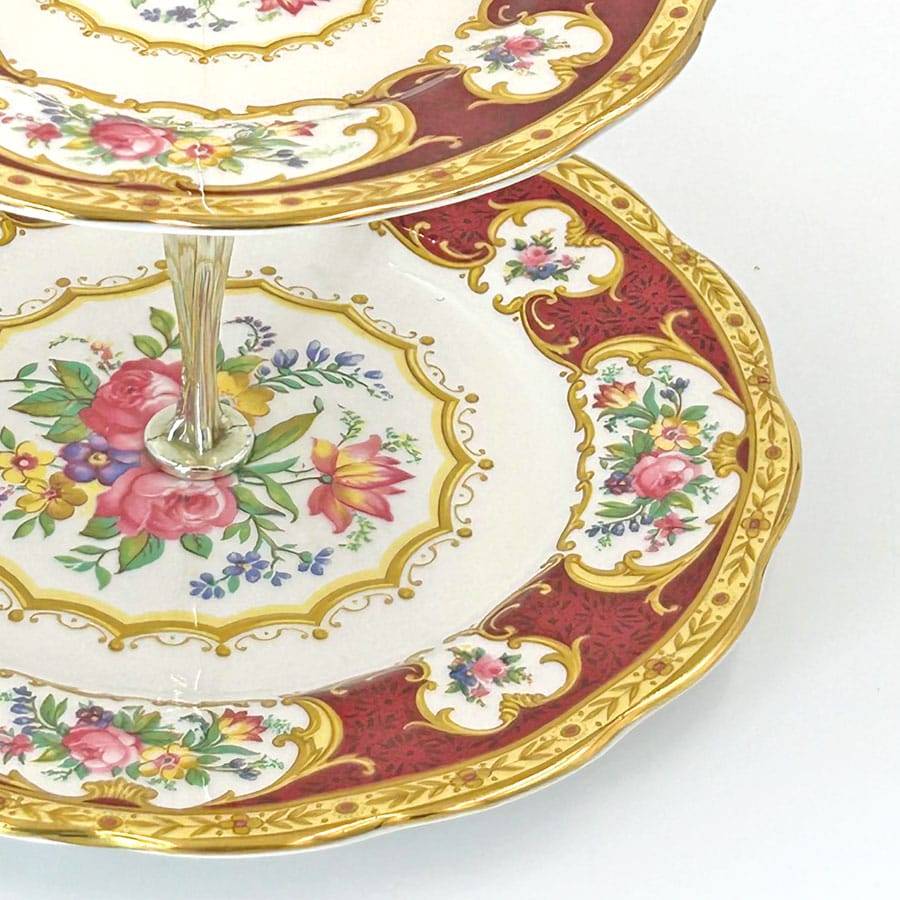 Royal Albert Lady Hamilton Two Tier High Tea Stand C1939