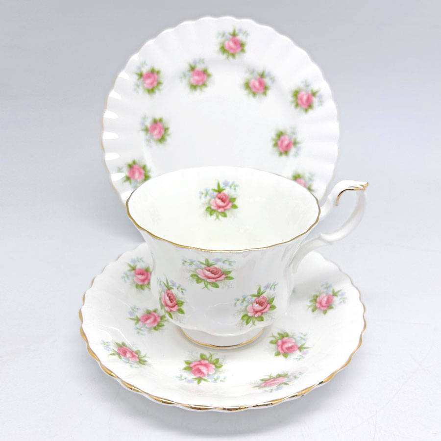 Royal Albert Forget Me Not Rose Tea Trio