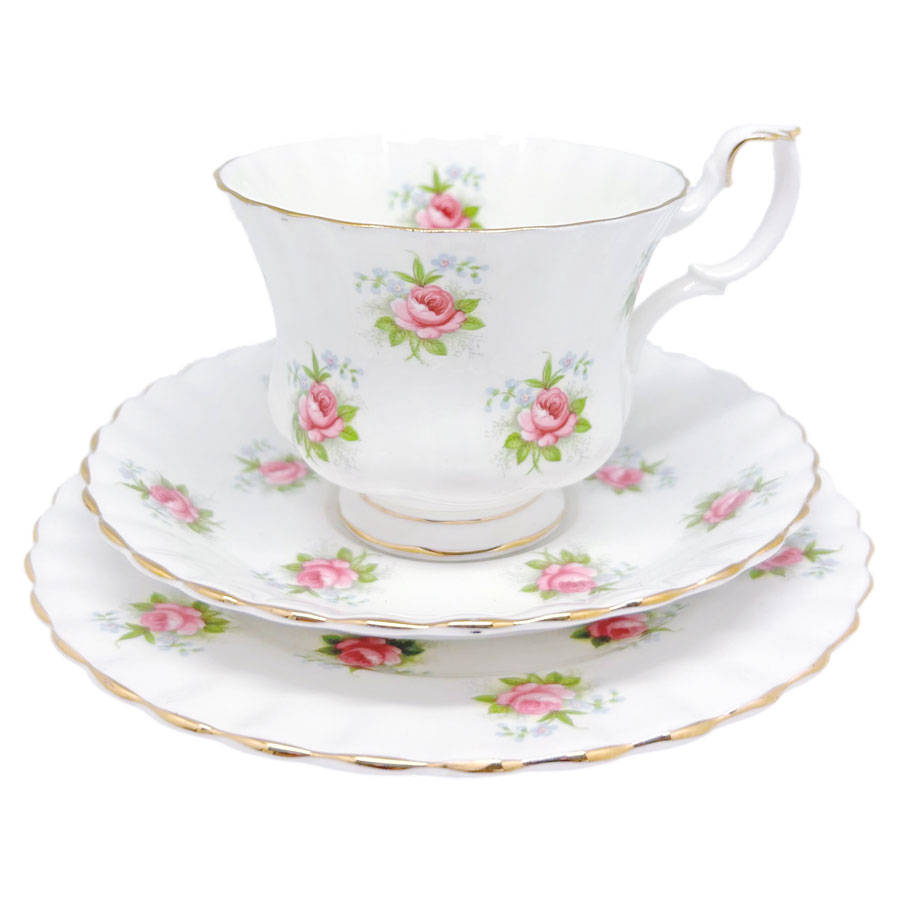 Royal Albert Forget Me Not Rose Tea Trio