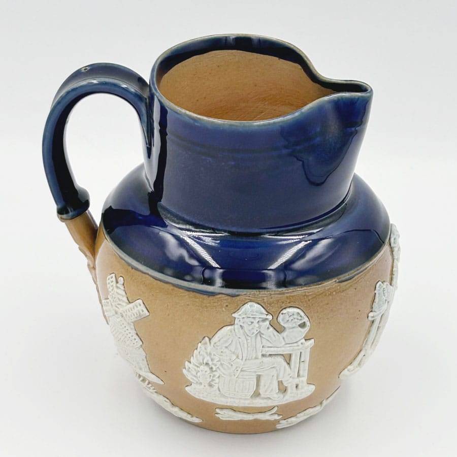 Rare Doulton Lambeth Ware Harvest Scene Jug 13cm