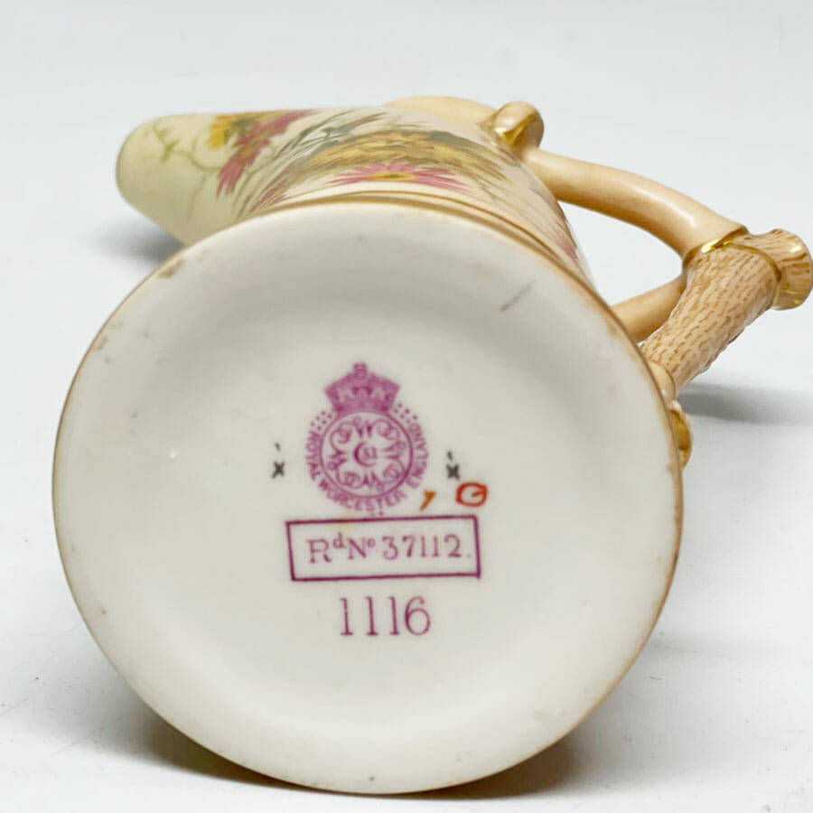 Royal Worcester Blush Ivory Ewer C1903