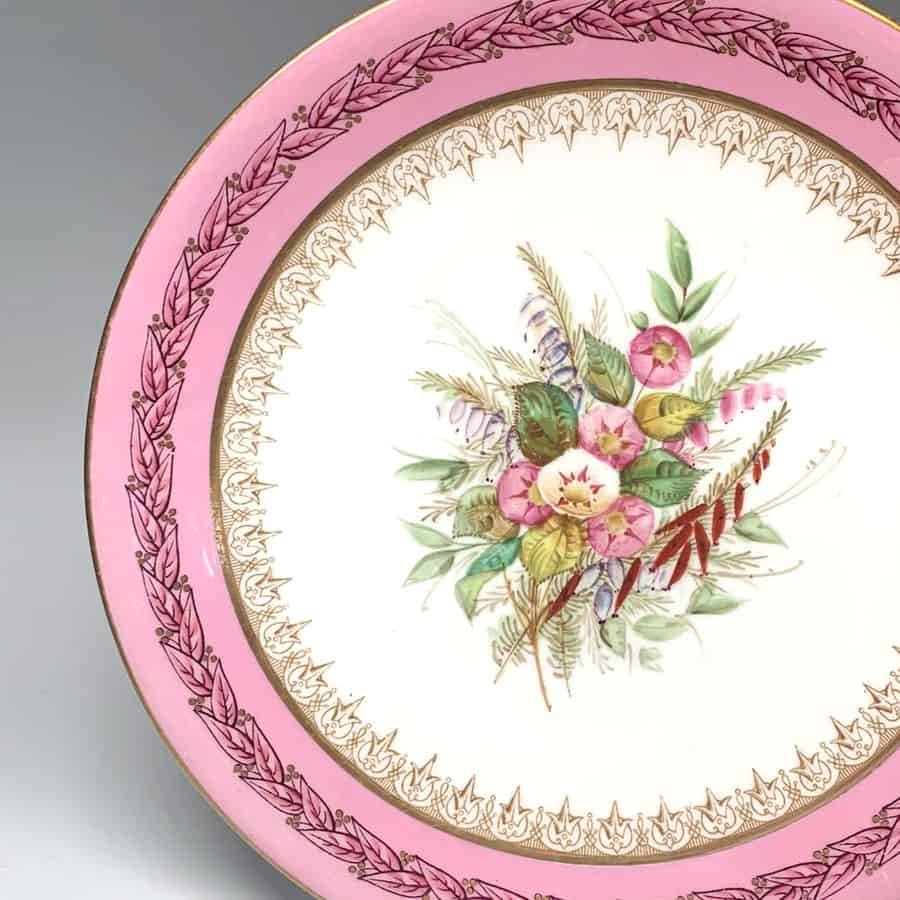 Royal Worcester Hand Painted Pink Floral Wall Plate 8988