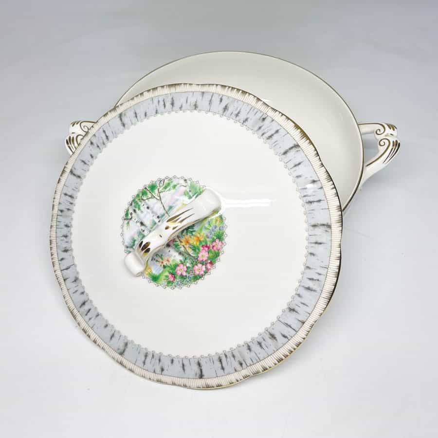 Royal Albert Silver Birch Vegetable Bowl And Cover