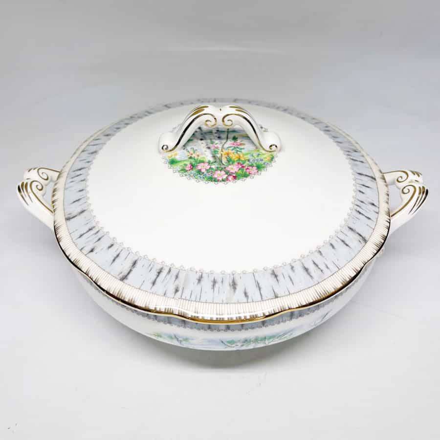 Royal Albert Silver Birch Vegetable Bowl And Cover