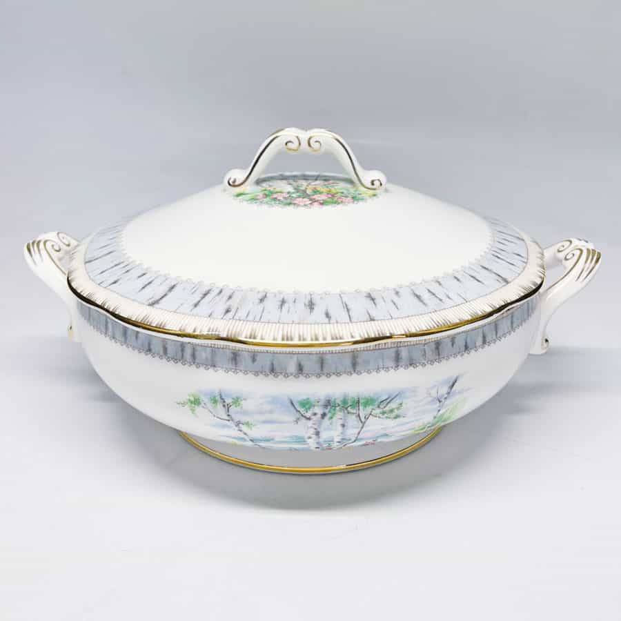 Royal Albert Silver Birch Vegetable Bowl And Cover