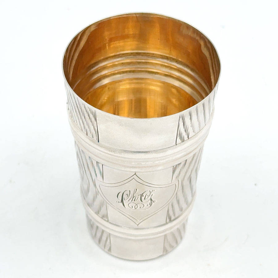 Silver Russian Engraved Goblet Beaker St Petersburg