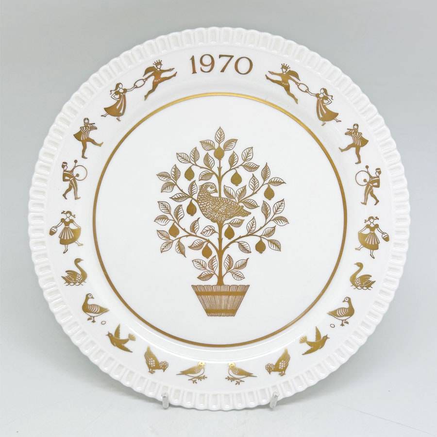 Spode Christmas Plate On The 12th Night 1970