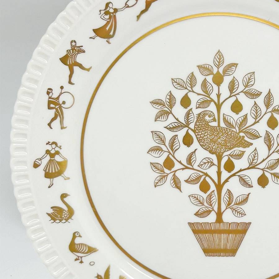 Spode Christmas Plate On The 12th Night 1970