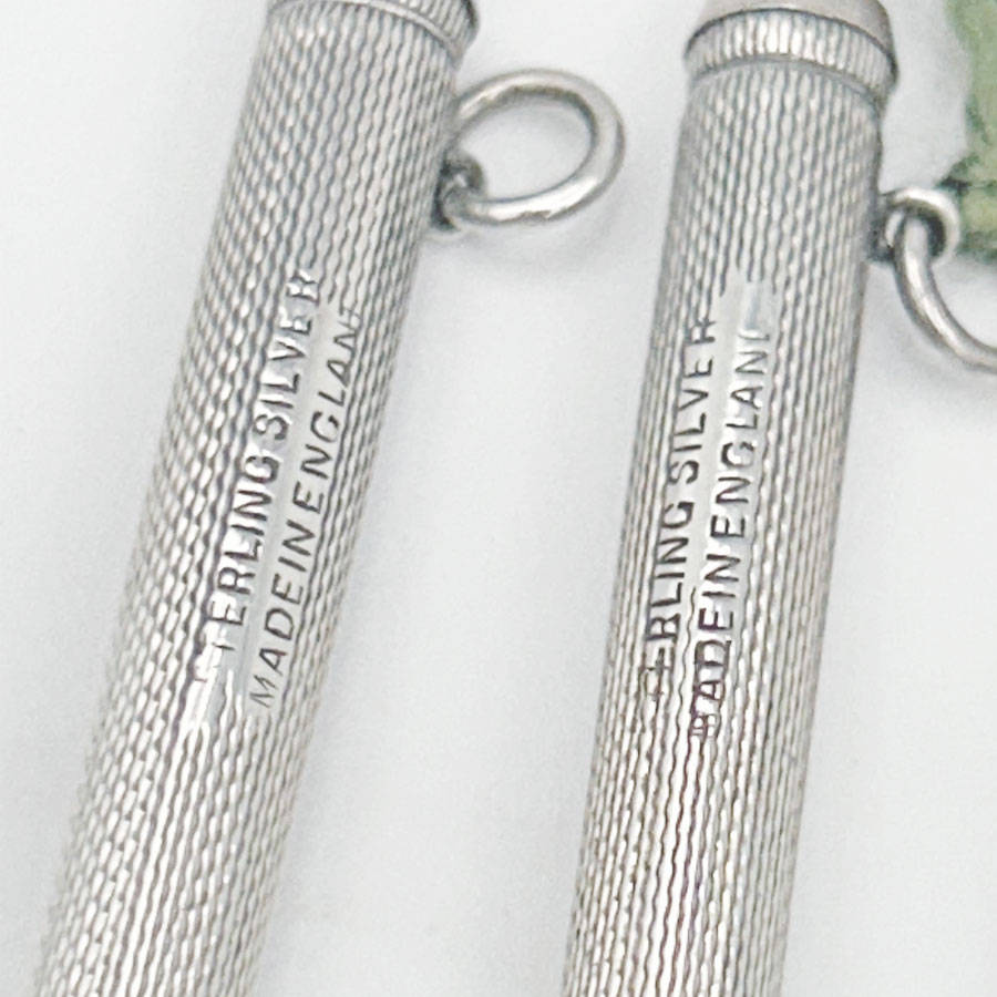 Sterling Silver Boxed Poker Pencil Set C1940