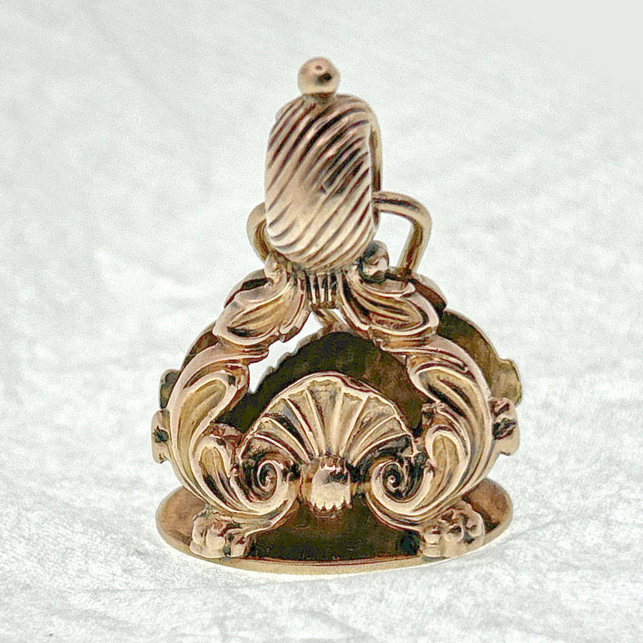 Victorian 9ct Gold Large Orante Fob Seal