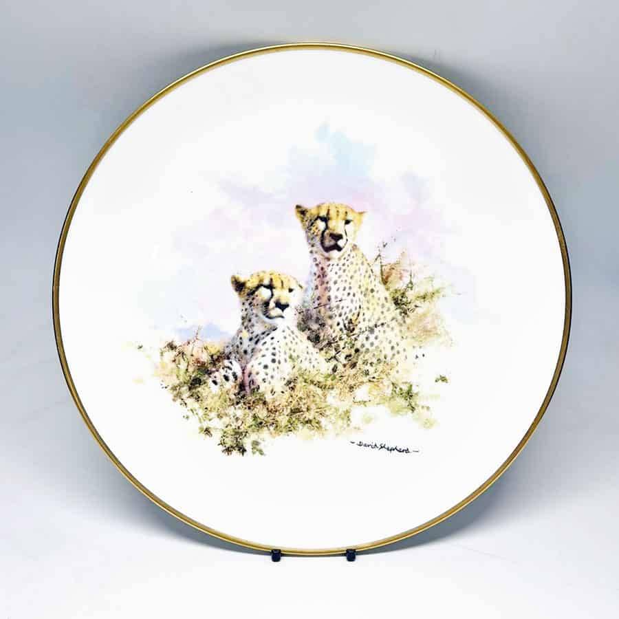 Wedgwood David Shepherd Cheetah Wildlife Collection Plate